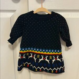 Hanna Andersson Festive Black Sweater Dress